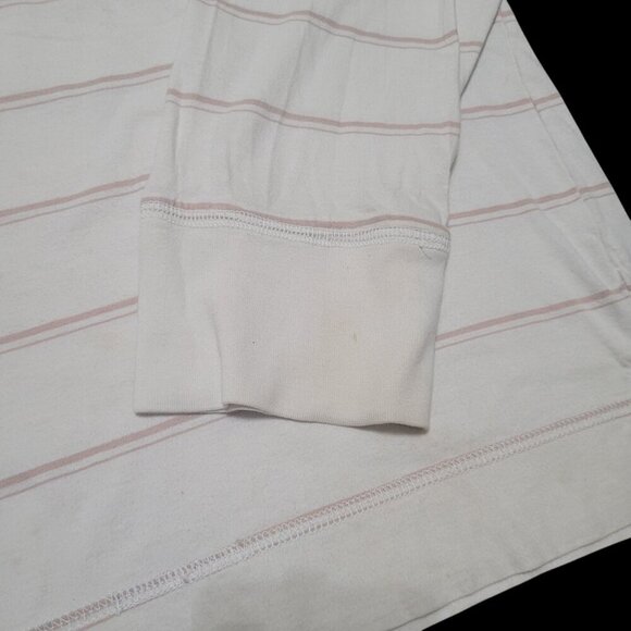 Y2K American Eagle Outfitters Vintage Fit Striped Henley Shirt XXL Preppy Retro - Picture 6 of 8